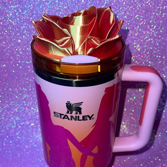 3D Rose Tumbler Topper that fit the new Barb x Stan 60s Twist n Turn lids - Picture 3 of 8